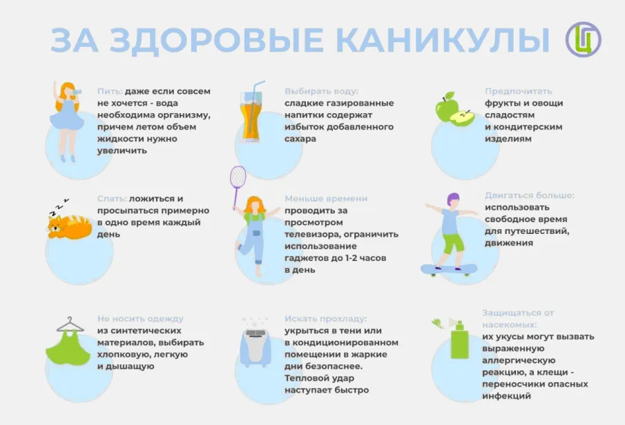 Как организовать здоровые летние каникулы для детей?